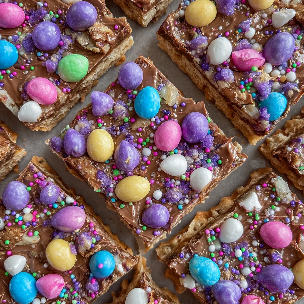 Saltine cracker toffee bark sprinkles