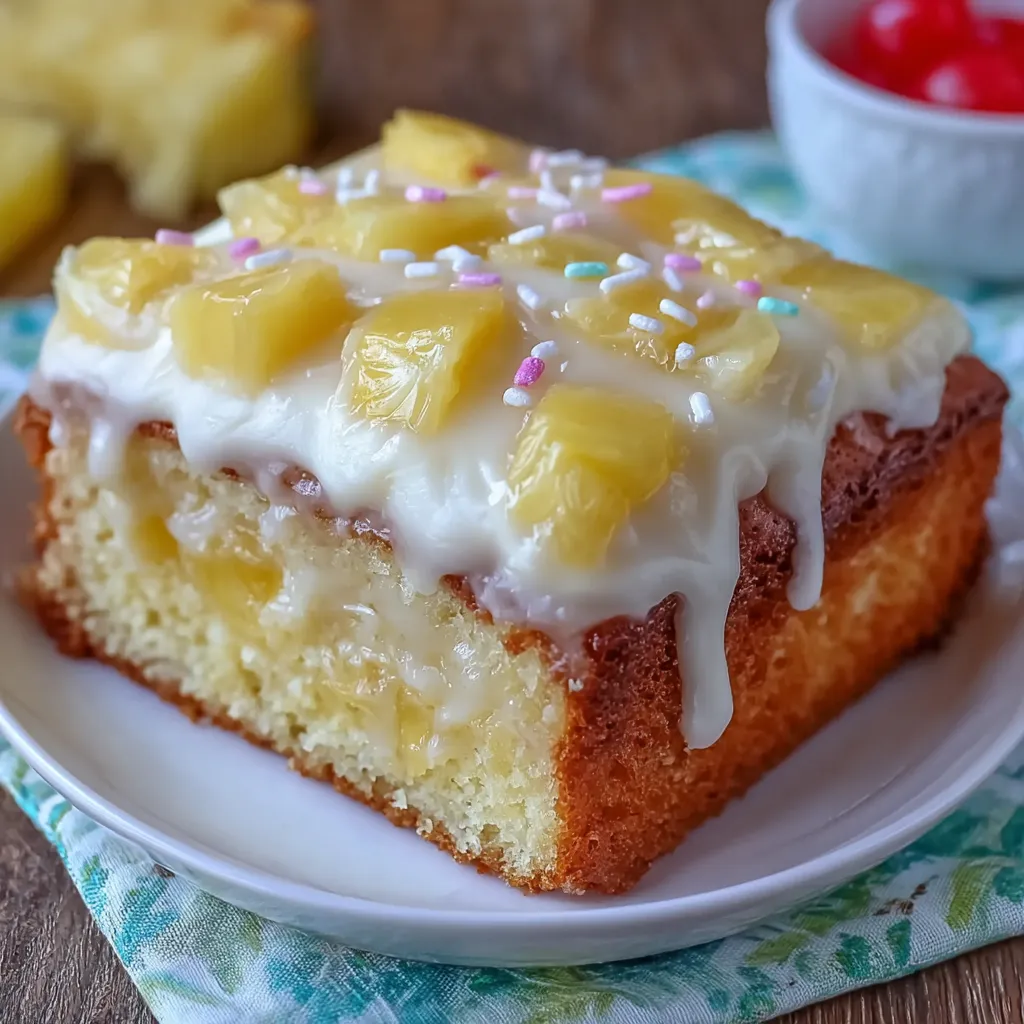 Tropical pineapple cream cake