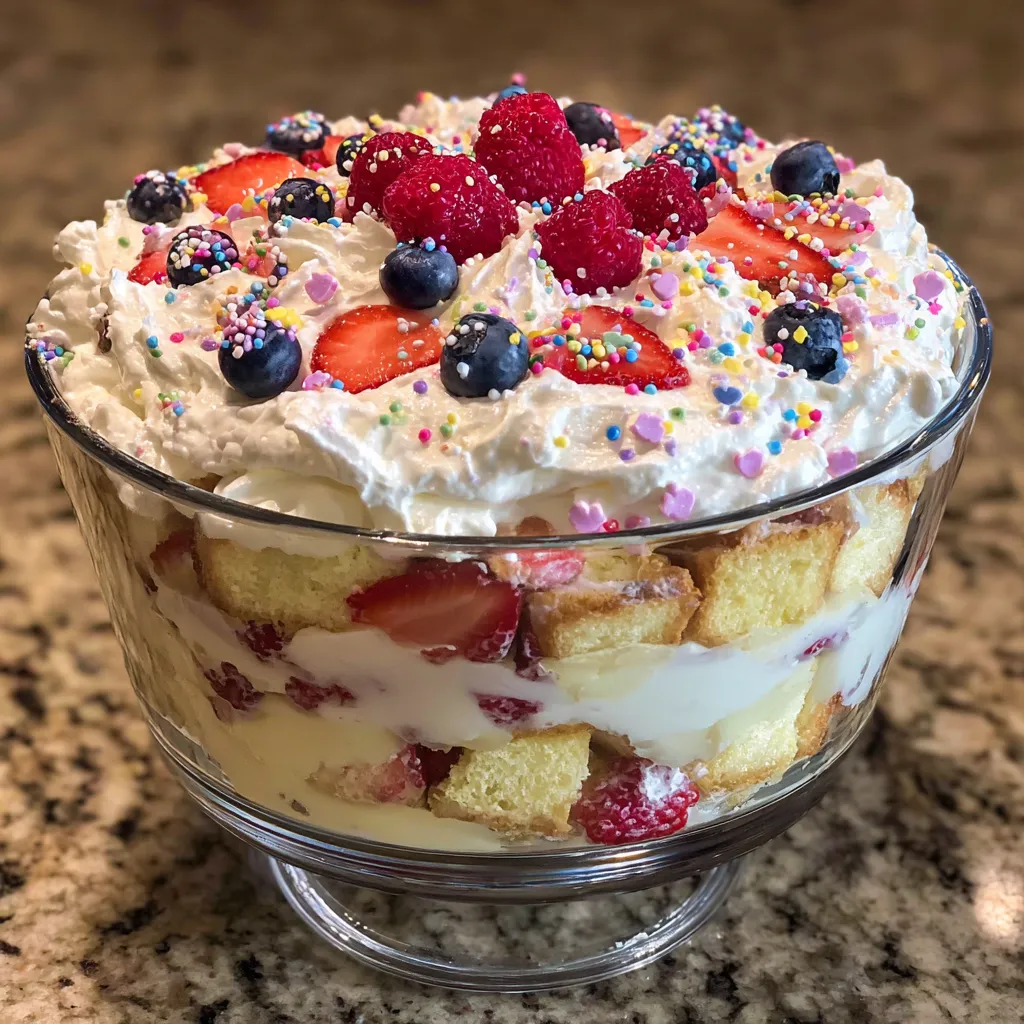 Easter dessert trifle bowl
