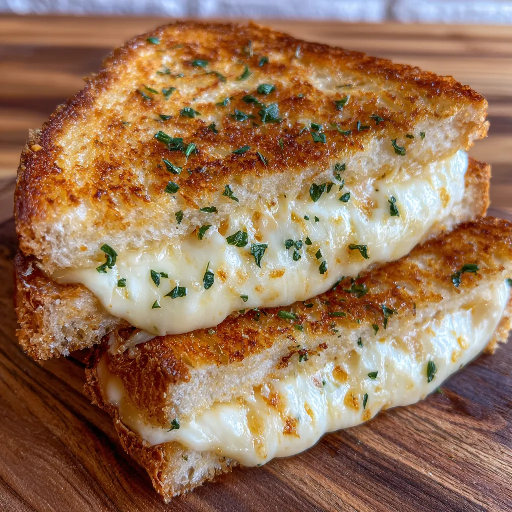 Cheesy garlic toast sandwich