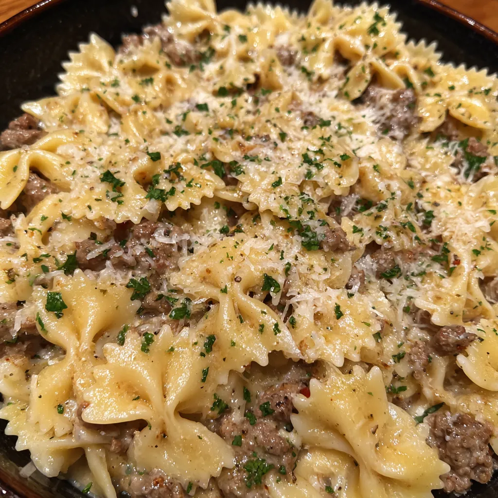 Close-up of parmesan pasta
