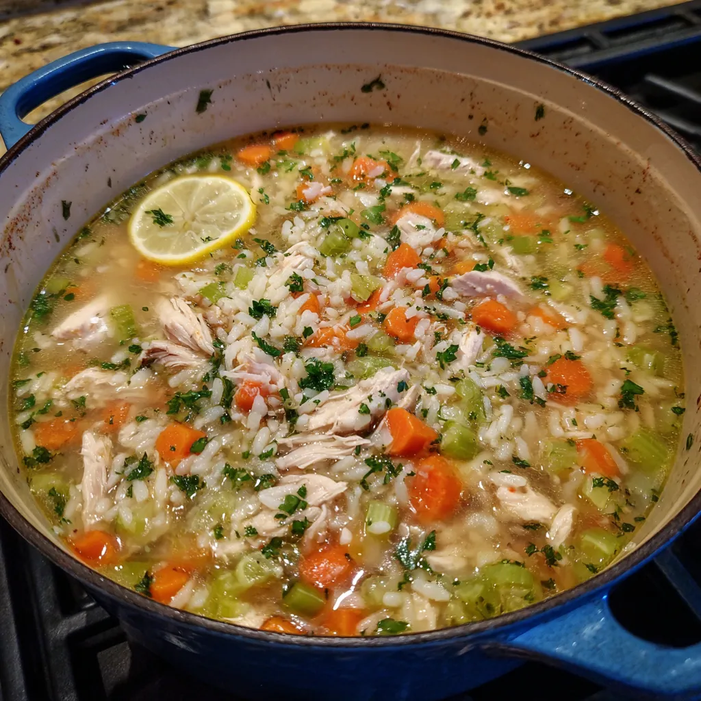 Avgolemono chicken soup