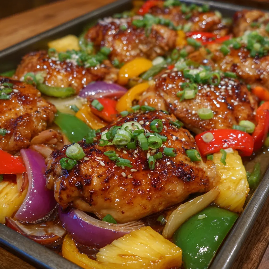 Teriyaki chicken sheet pan