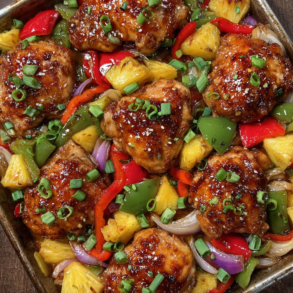 One pan Hawaiian chicken dinner