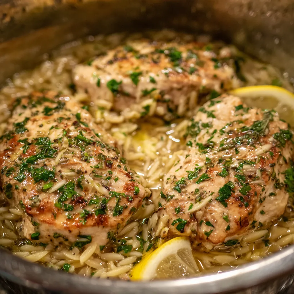 Lemon chicken orzo Instant Pot