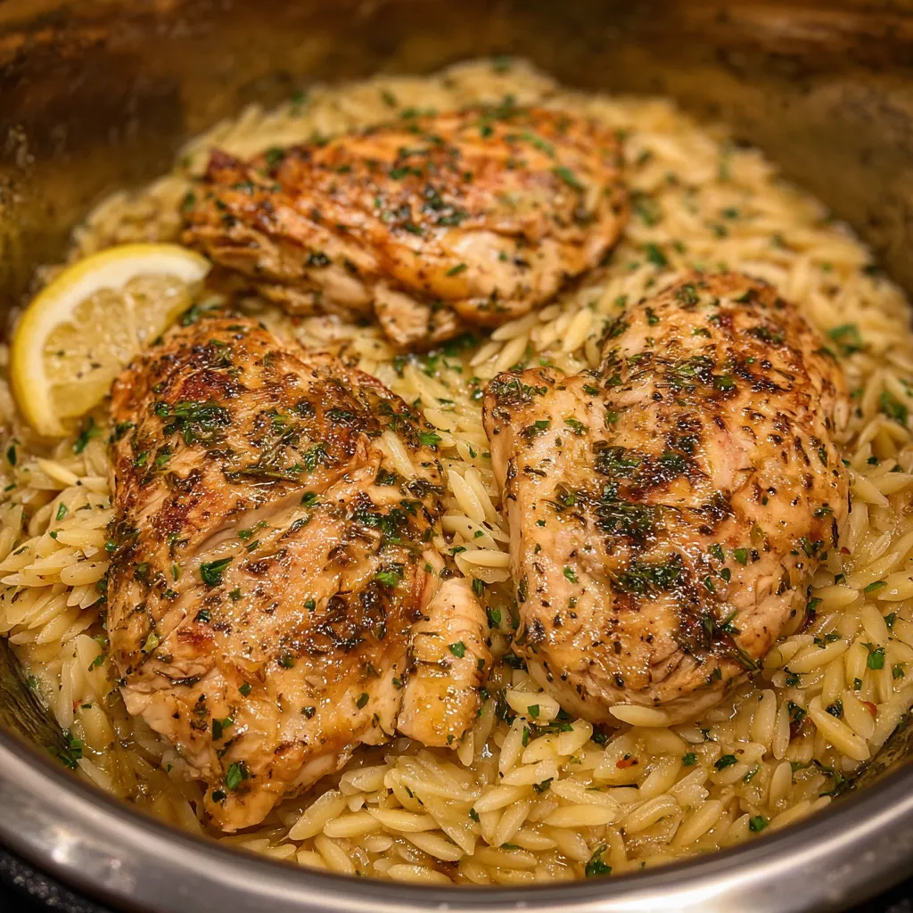 Instant Pot lemon herb chicken orzo