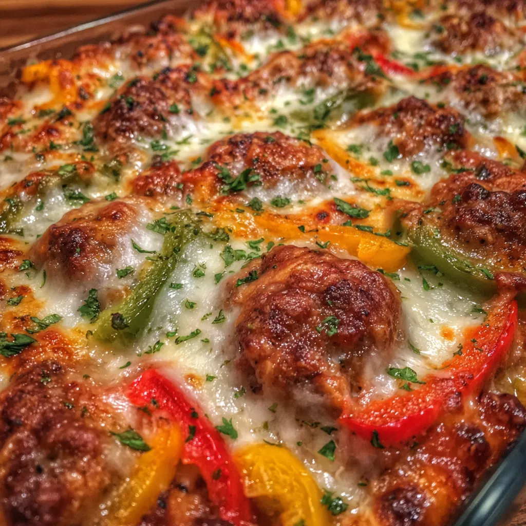 Italian sausage and pepper casserole