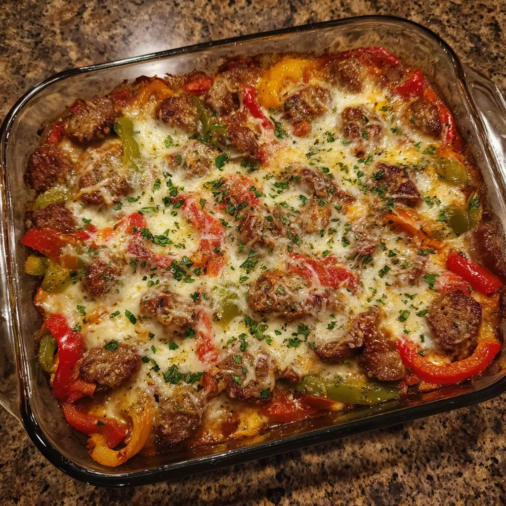 Gluten free sausage pepper casserole