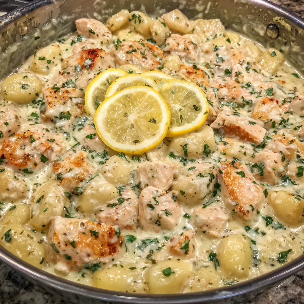 Lemon chicken gnocchi