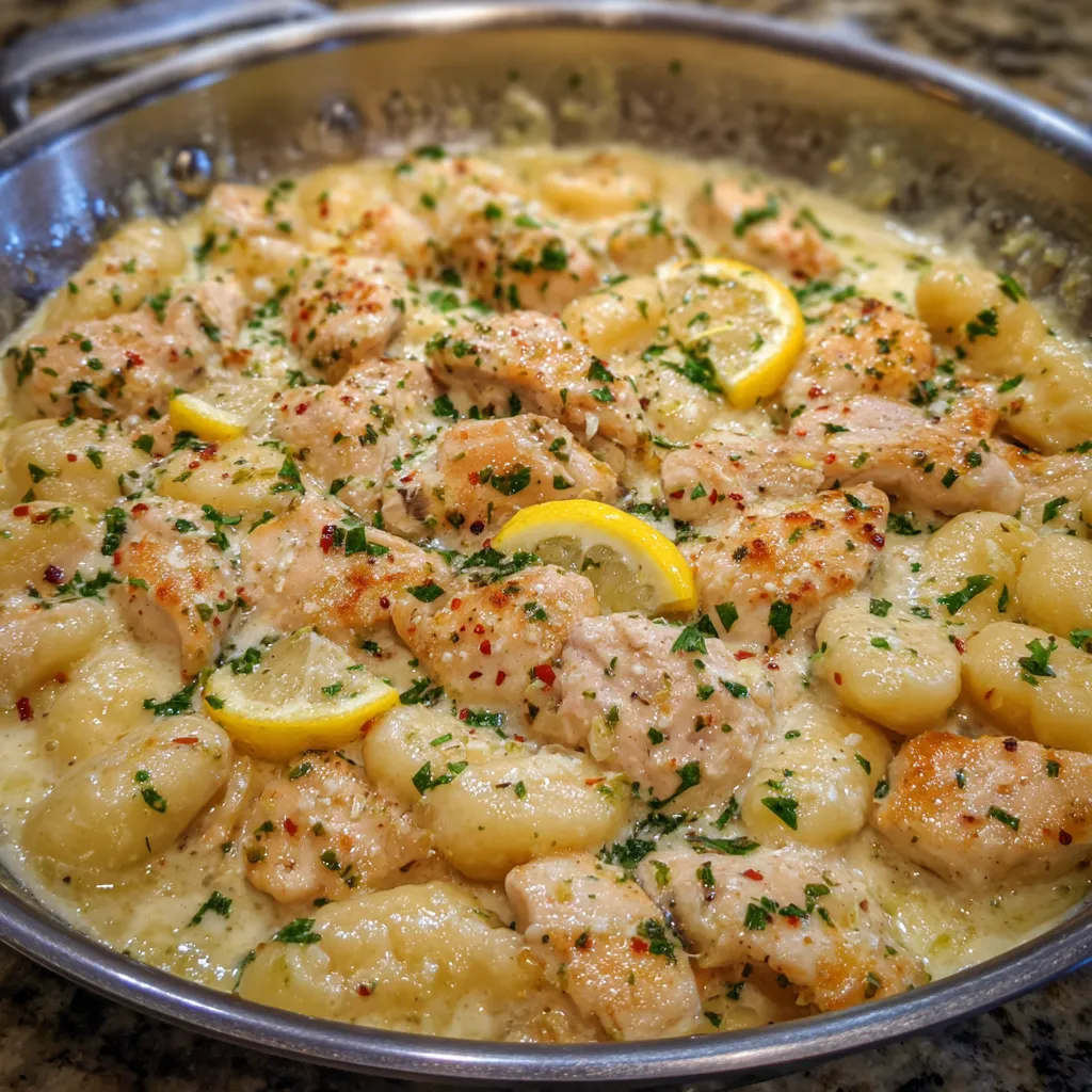 Chicken gnocchi skillet