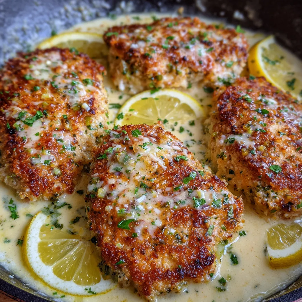 Lemon pecorino crusted chicken