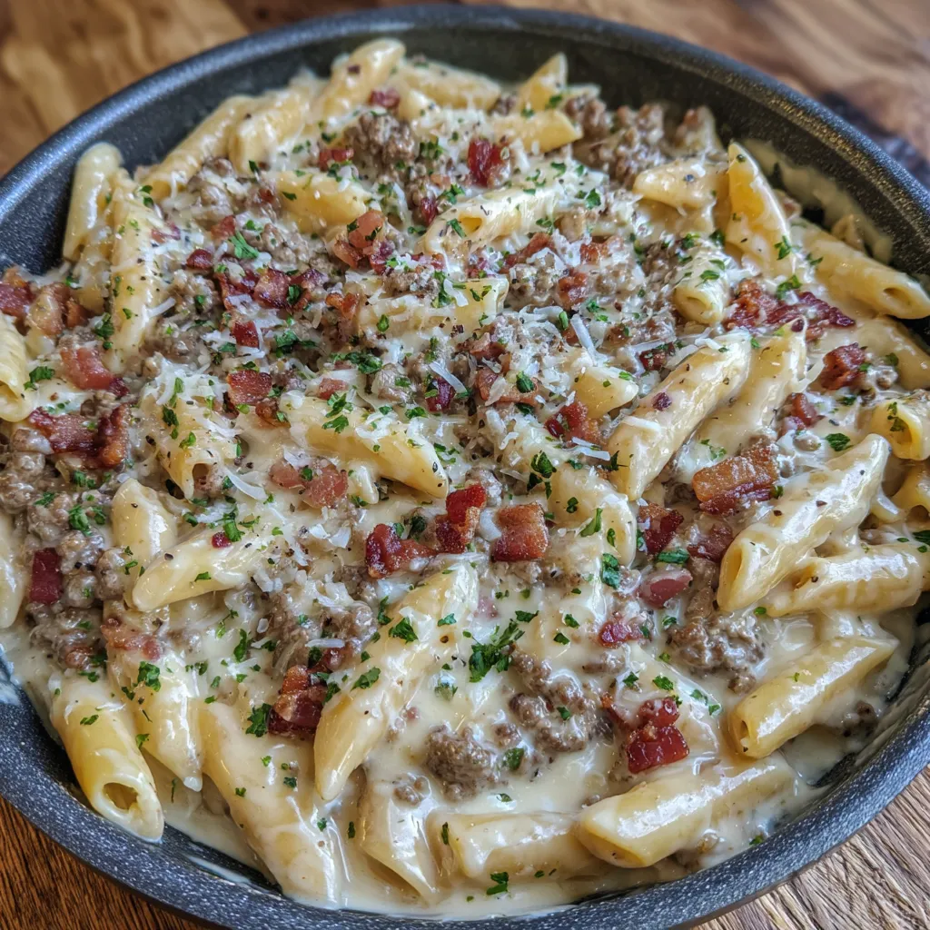 Bowl of loaded pasta