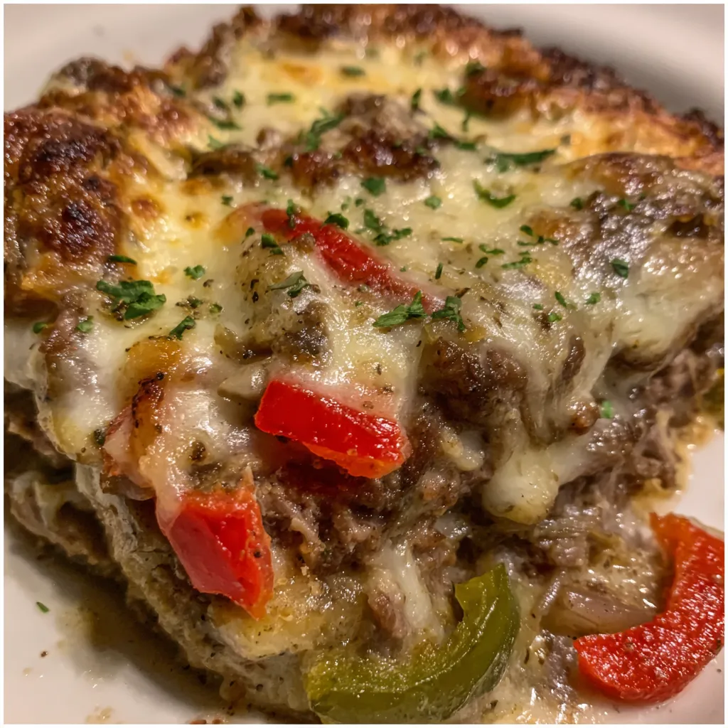 Cheesesteak casserole without bread
