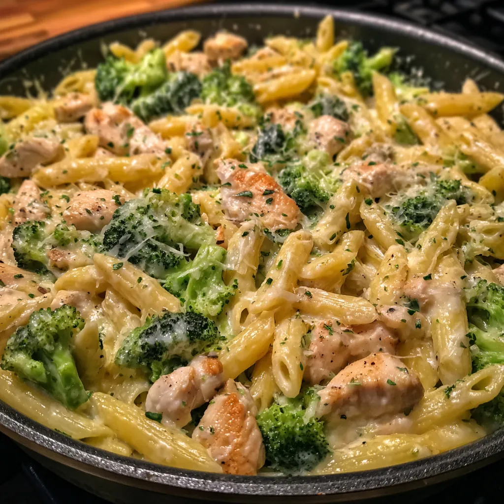 Chicken broccoli pasta bowl