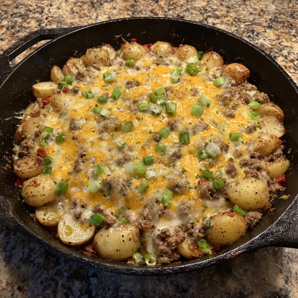 One pan meat and potatoes recipe