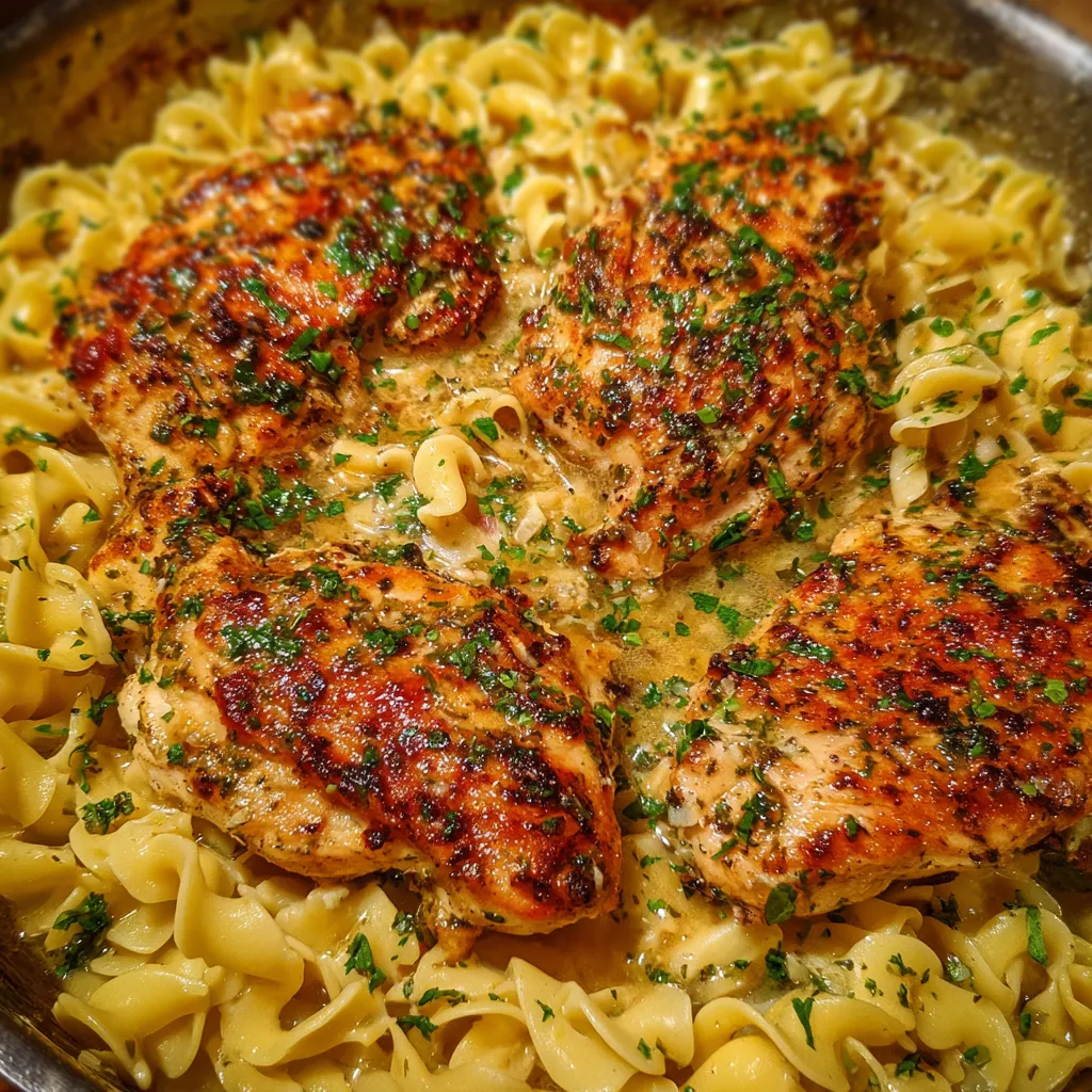 Easy chicken noodle skillet meal