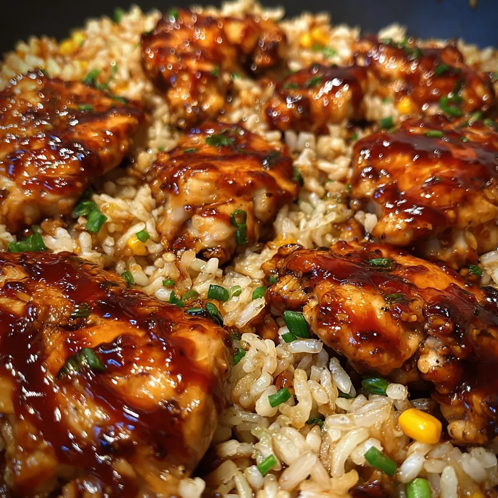 One pan BBQ chicken and rice