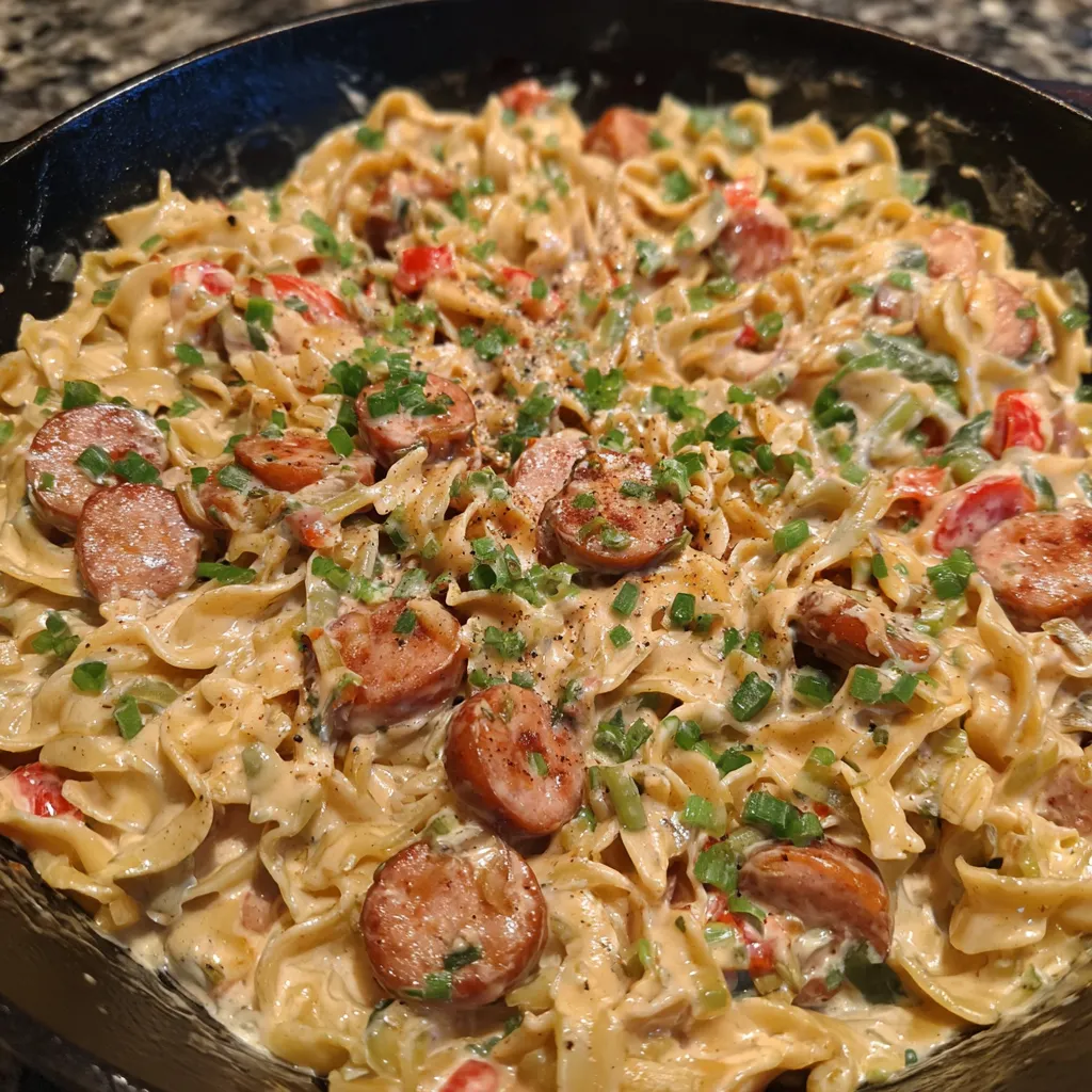 Cajun sausage pasta dinner