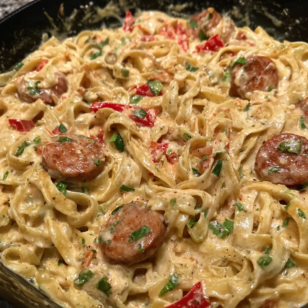 Cheesy cajun pasta skillet