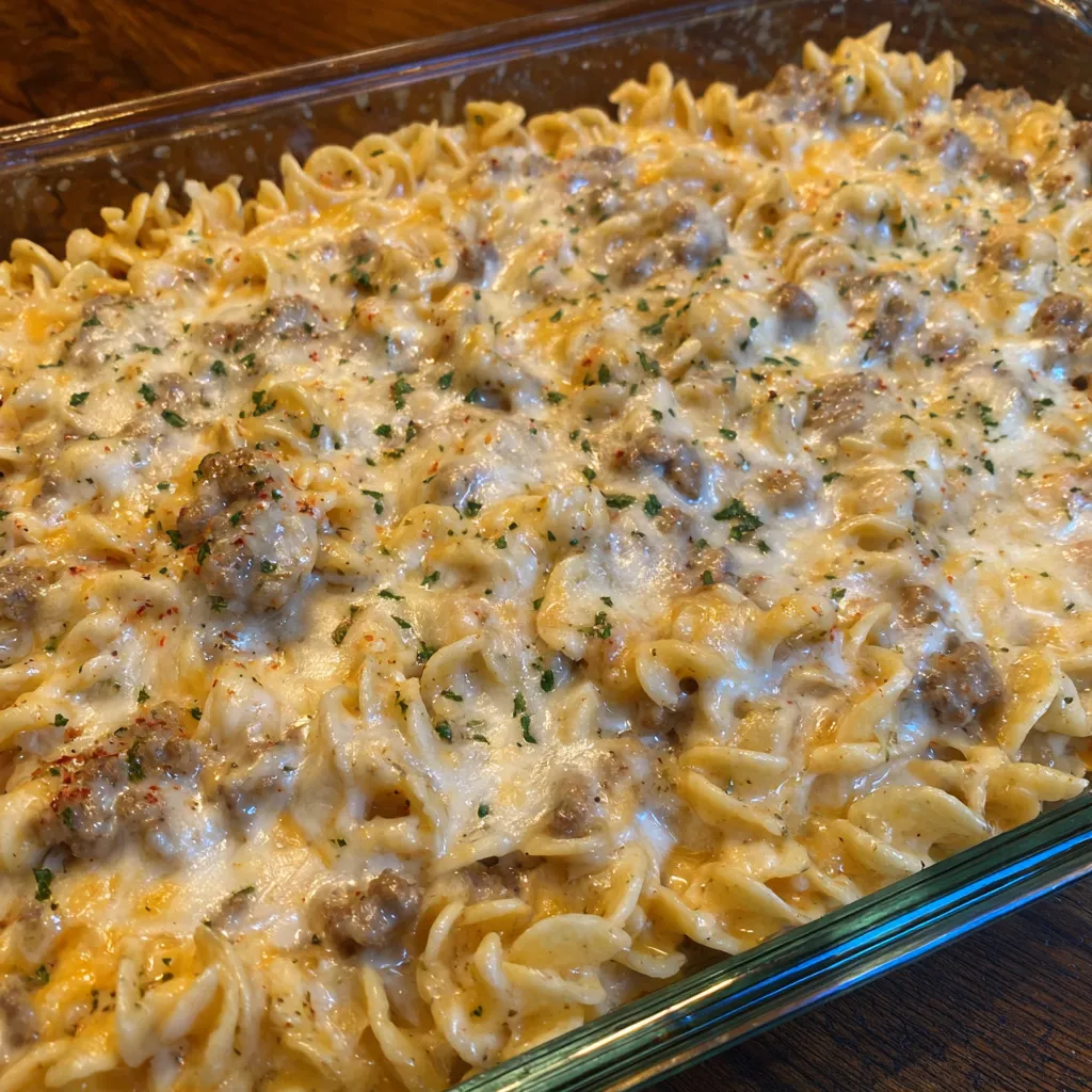 Close-up of comfort casserole