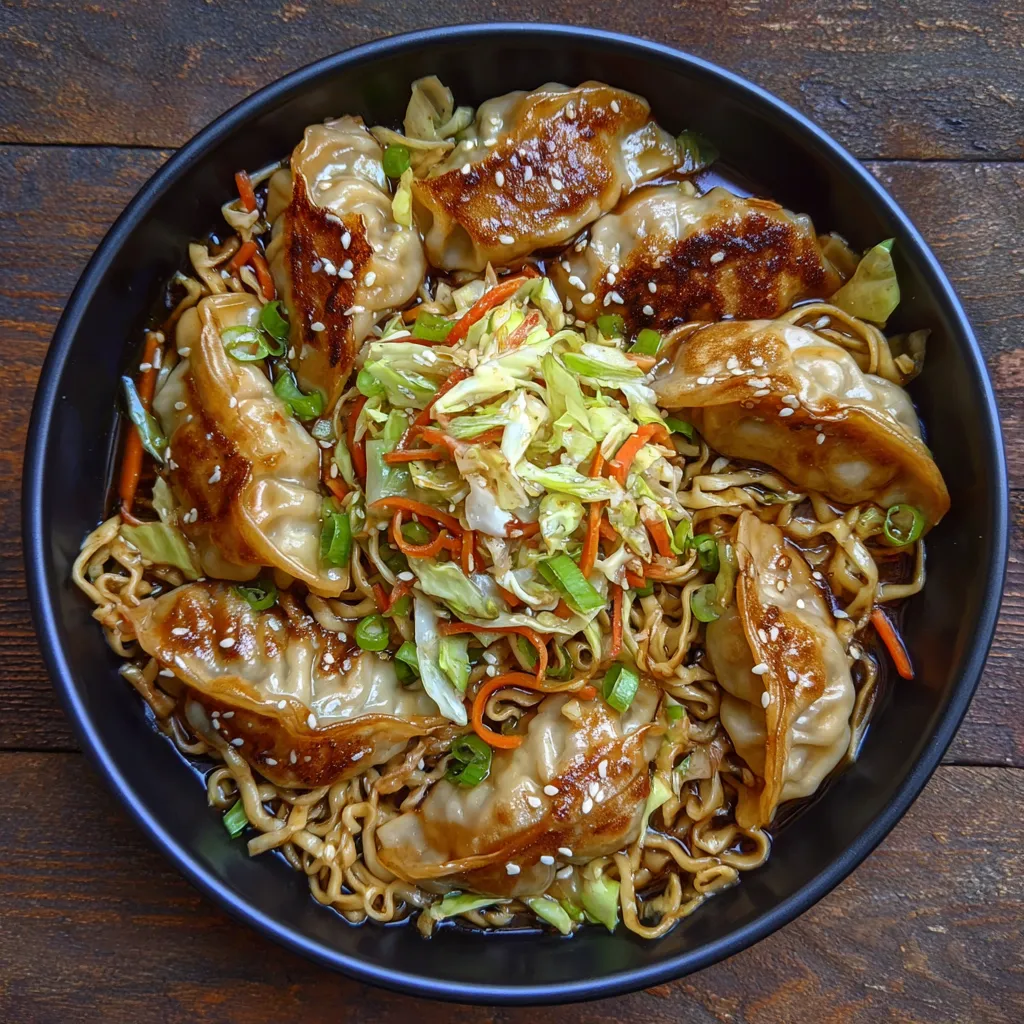 Potsticker noodle bowl