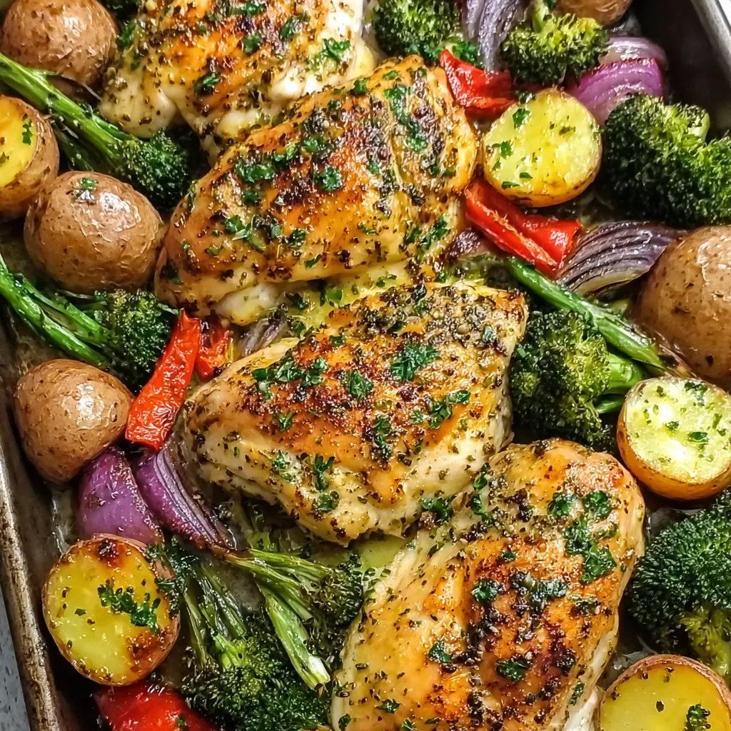 Roasted chicken and potatoes one pan