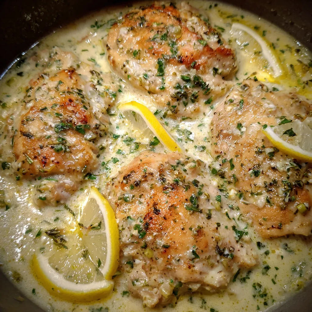 Slow cooker creamy lemon chicken