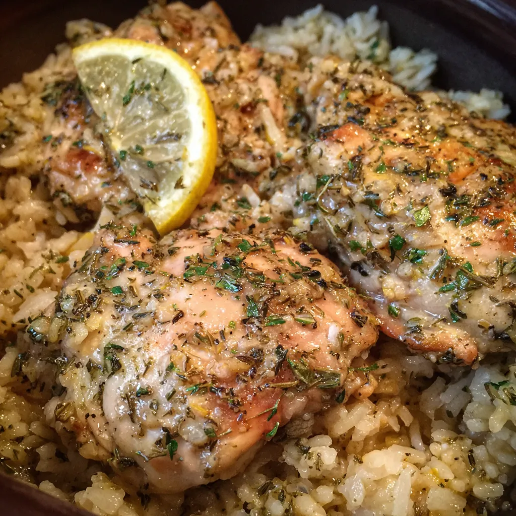 One pot lemon chicken and rice