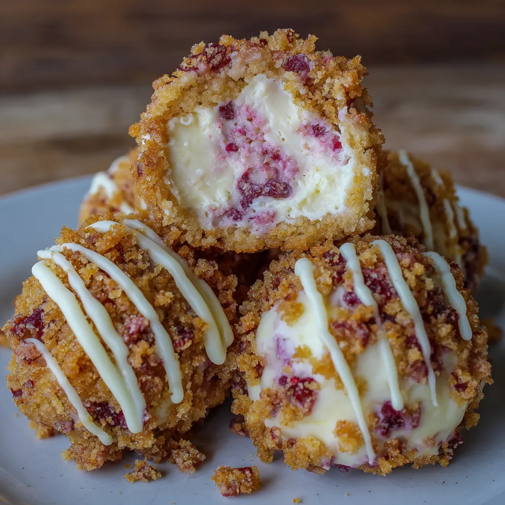 No bake strawberry crunch balls