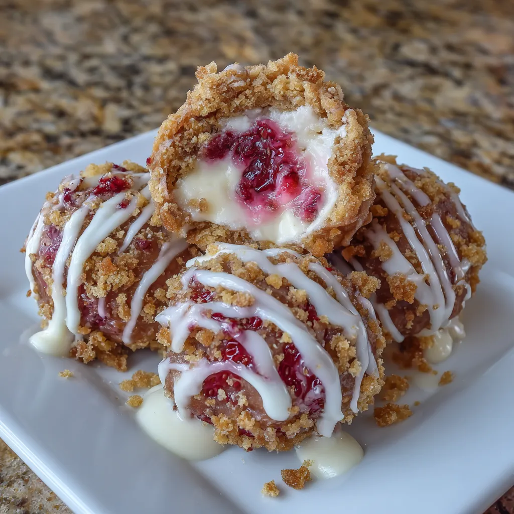 Strawberry shortcake crunch bites close up