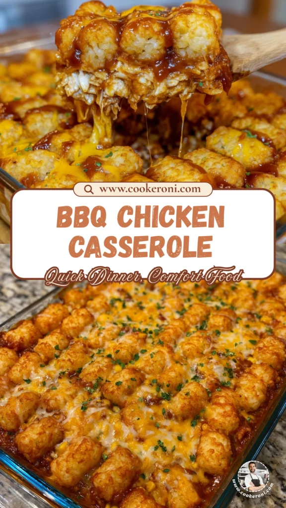 BBQ Chicken Tater Tot Casserole