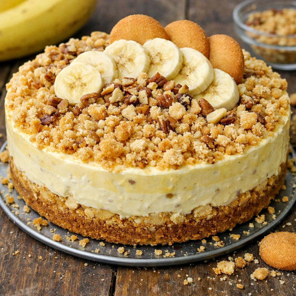 Banana Pudding Crunch Cheesecake