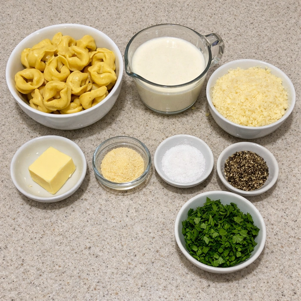 Beef & Parmesan Tortellini in Creamy Sauce