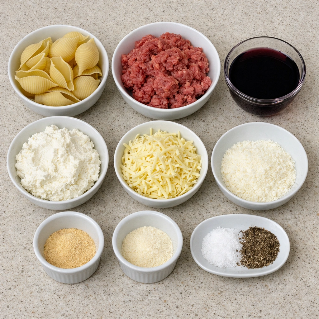 Beef-Stuffed Shells with Creamy Ricotta