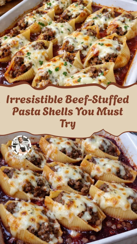 Beef-Stuffed Shells with Creamy Ricotta