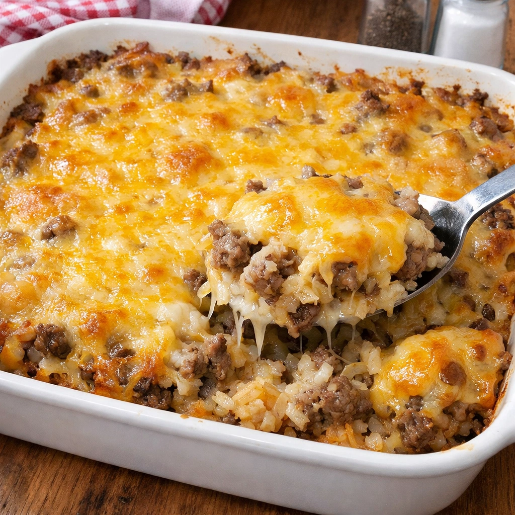 Best Ever Hamburger Hashbrown Casserole
