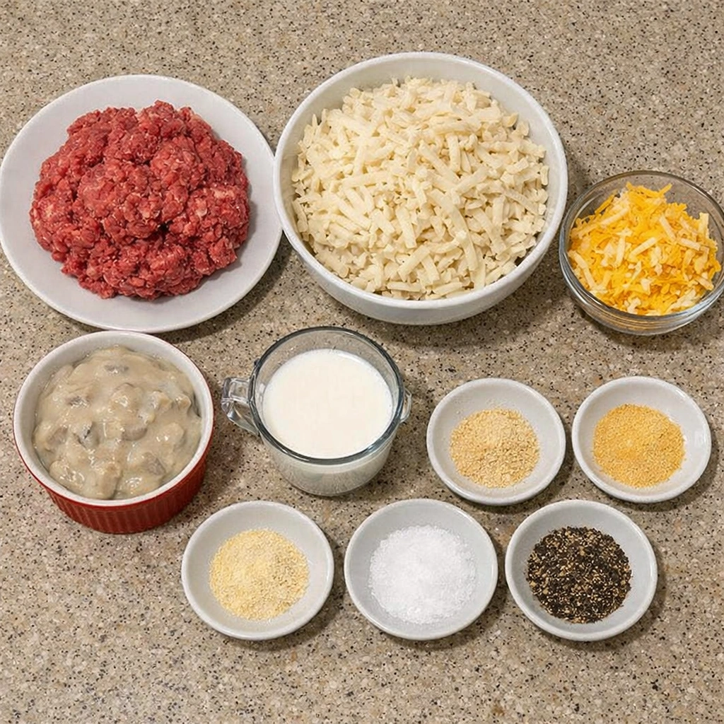 Best Ever Hamburger Hashbrown Casserole