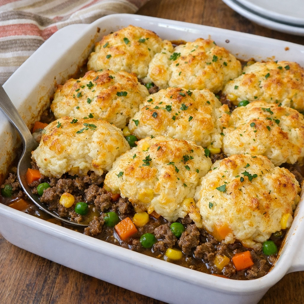 Cheddar Bay Beef Cobbler