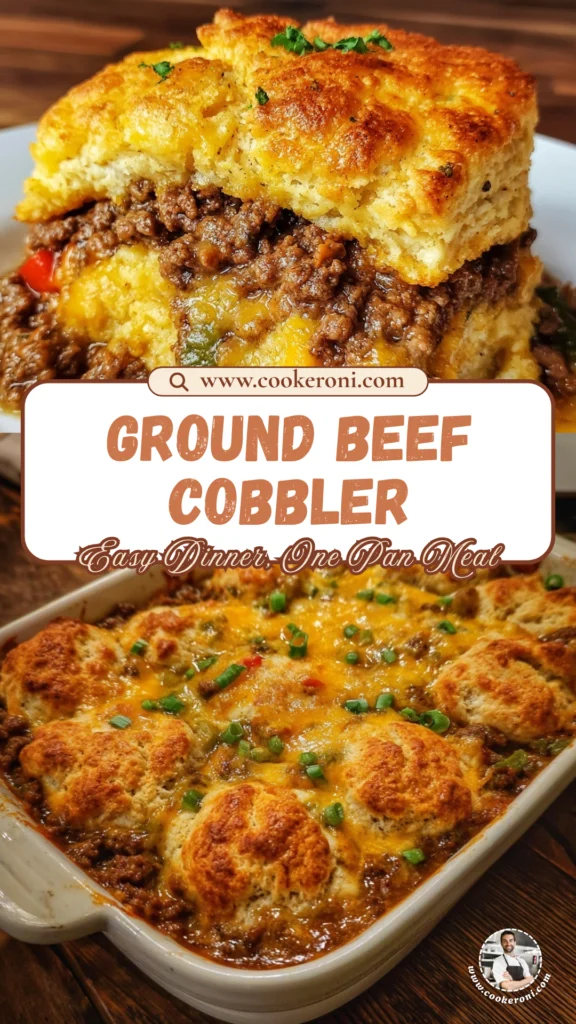 Cheddar Bay Biscuit Ground Beef Cobbler