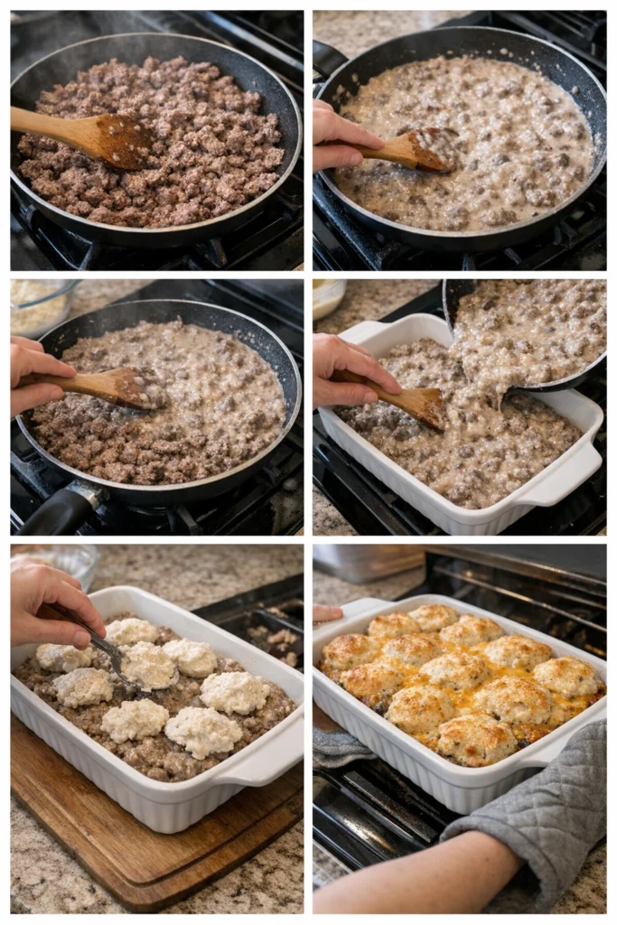 Cheddar Bay Hamburger Casserole