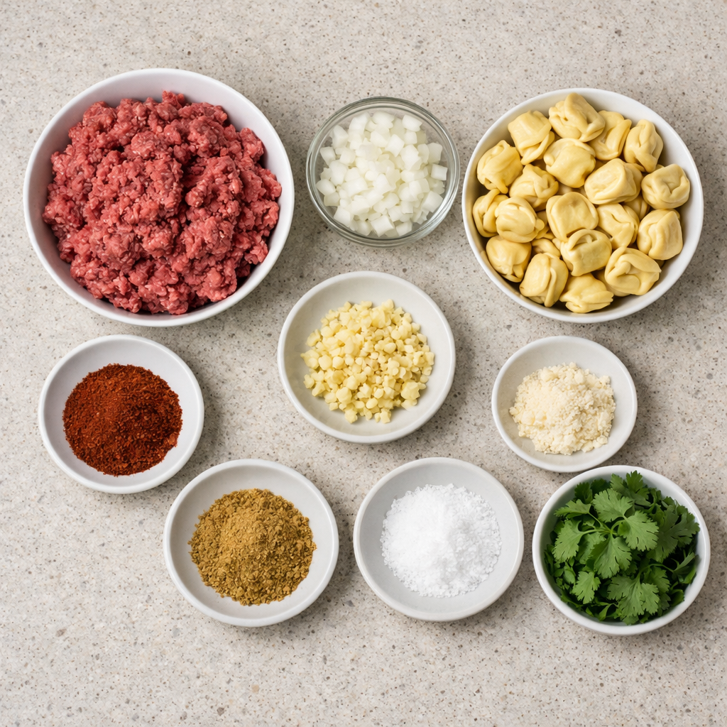 Cheesy Beef Enchilada Tortellini