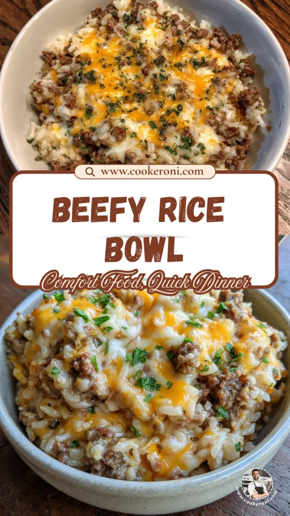 Cheesy Beefy Garlic Butter Rice Bowl