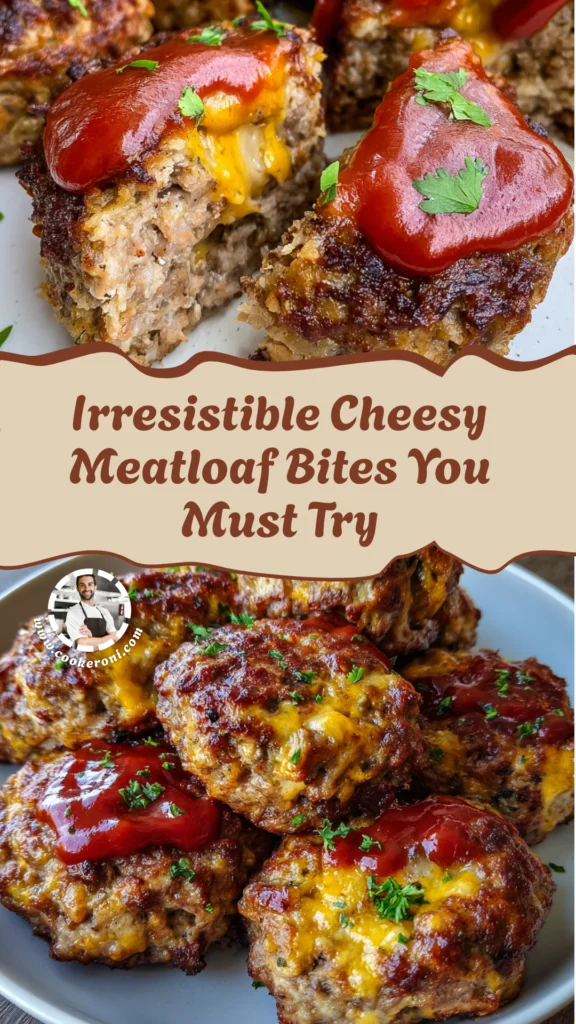 Cheesy Stuffed Beef Meatloaf Bites