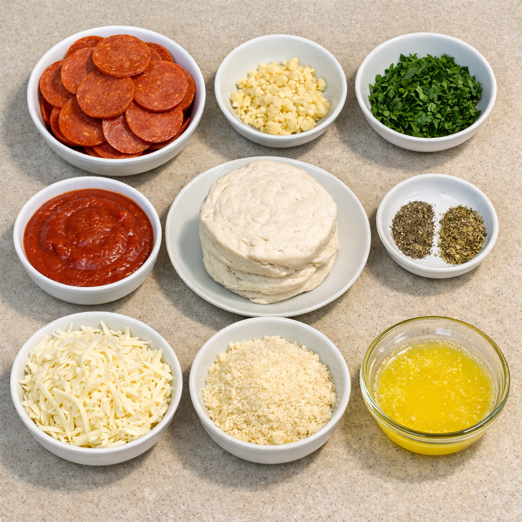 Cheesy Turkey Pepperoni Pizza Bombs