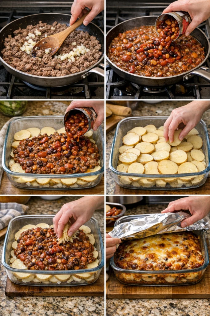 Chili Cheese Potato Bake