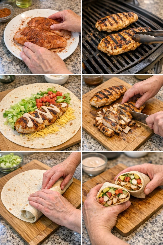 Chipotle Ranch Grilled Chicken Burrito