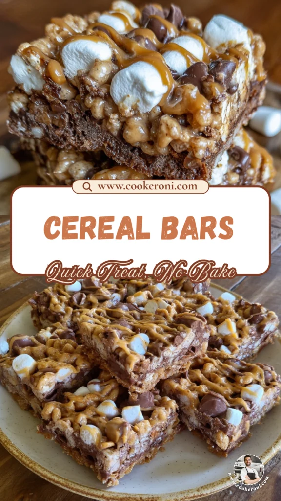 Chocolate Peanut Butter Cereal Bars