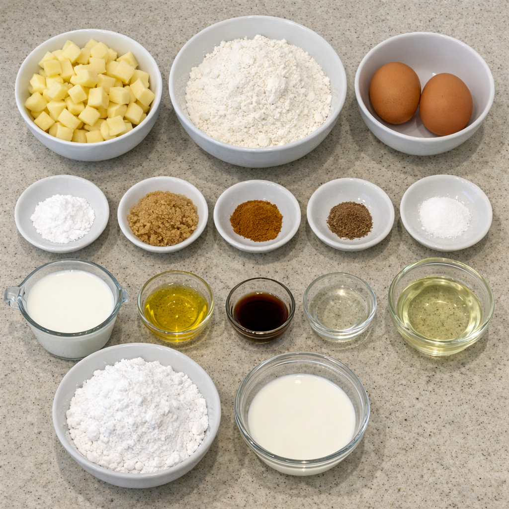 Cinnamon Apple Fritters with Vanilla Glaze
