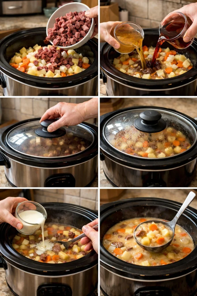 Classic Crockpot Smoked Beef Potato Soup