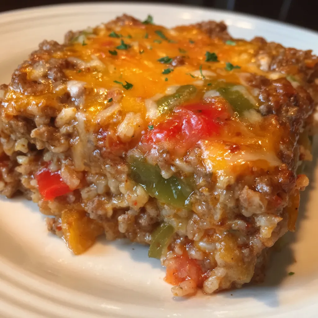 Creamy John Wayne casserole layered